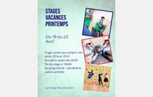 Stage Printemps 2027