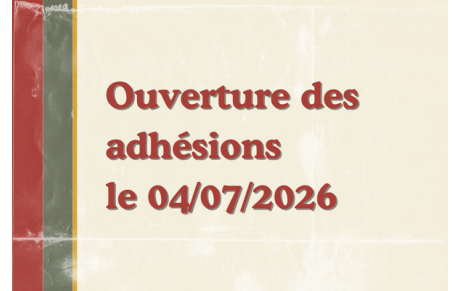 Les adhésions sont ouvertes pour la saisons 2026-2027